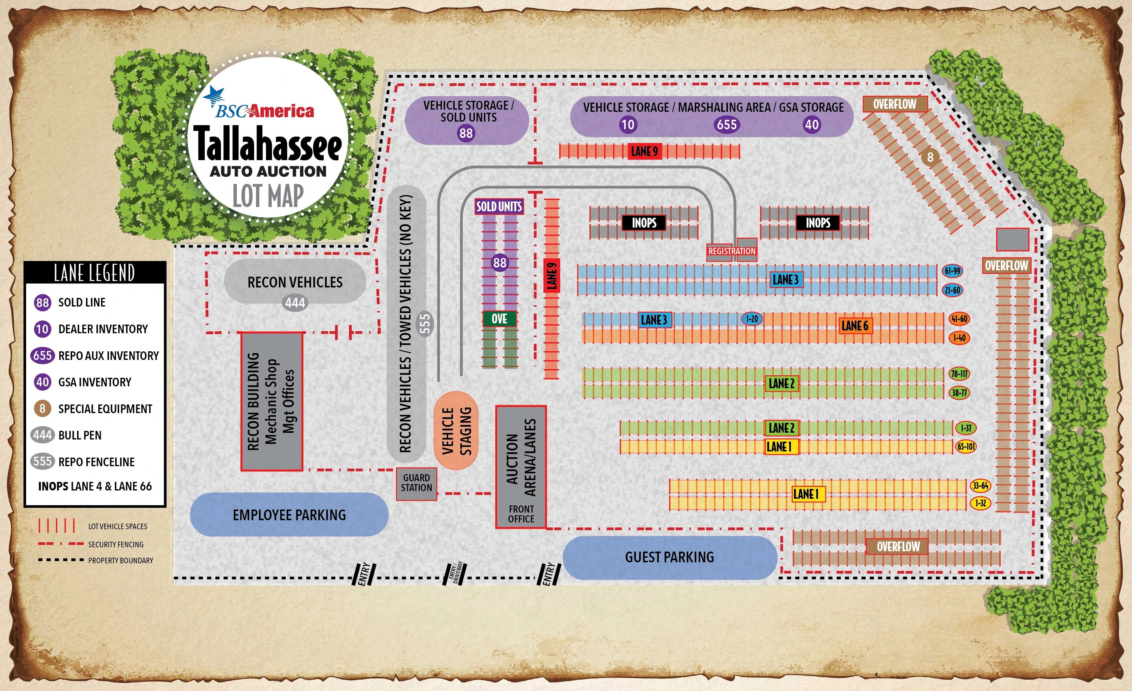 TAA Lot Location Map