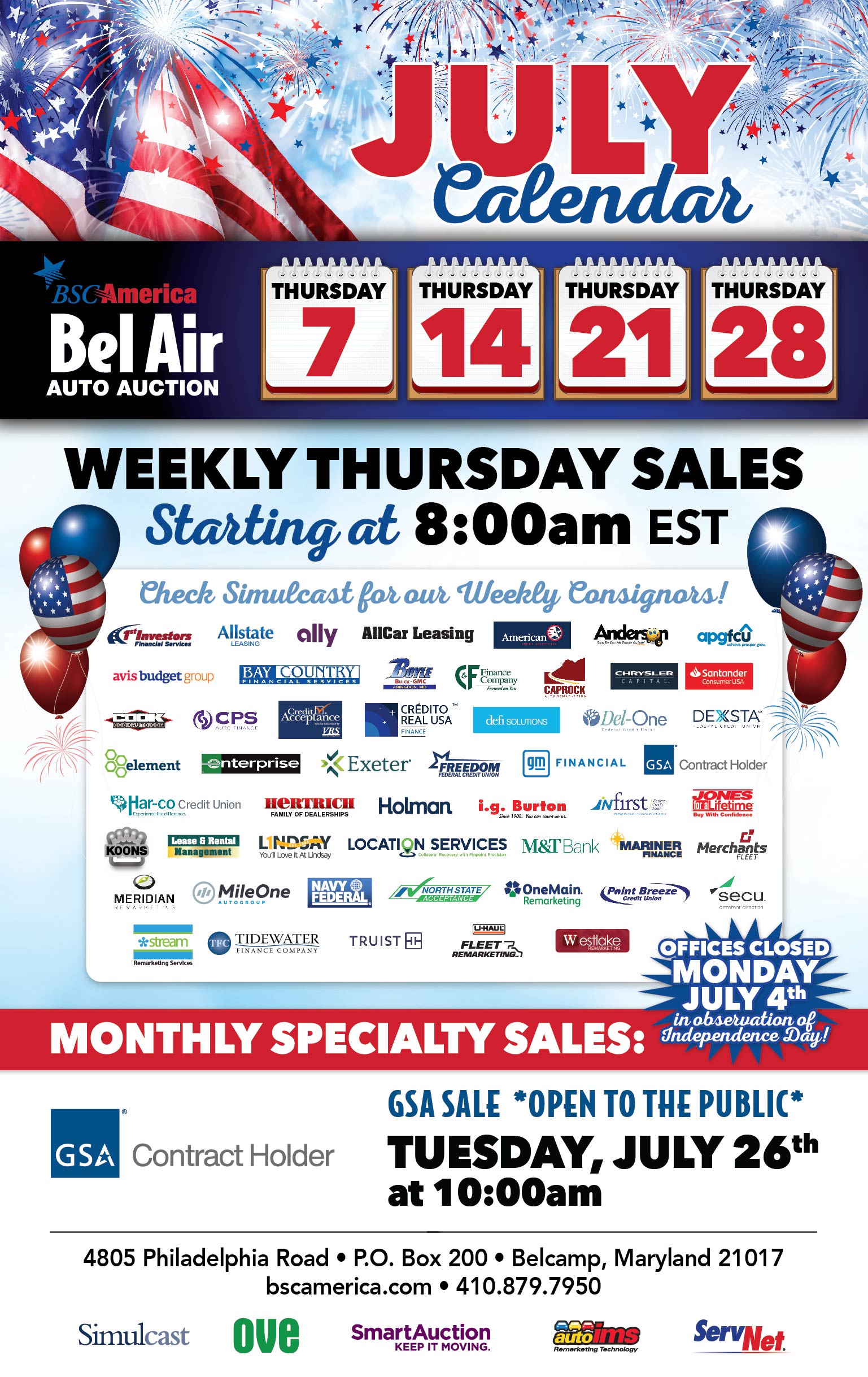 Bel Air Auto Auction Calendar & Events
