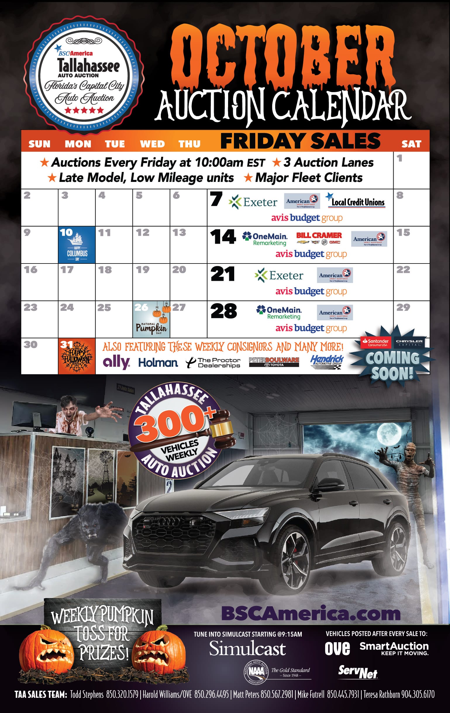 Tallahassee Auto Auction Calendar & Events