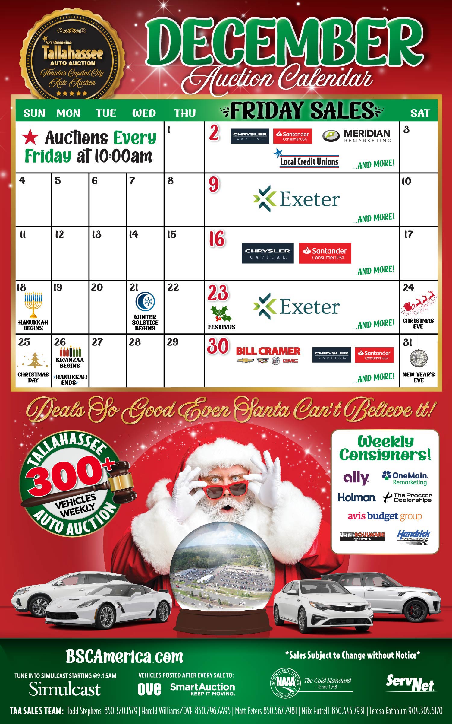 Calendar & Events Tallahassee Auto Auction