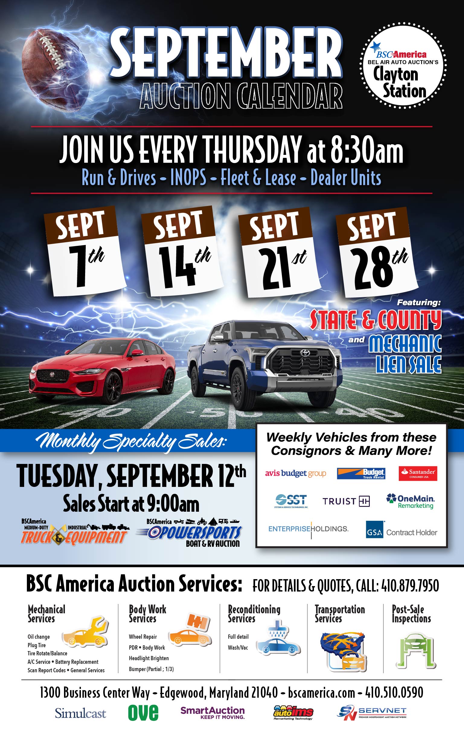 Clayton Station Auto Auction Calendar & Events
