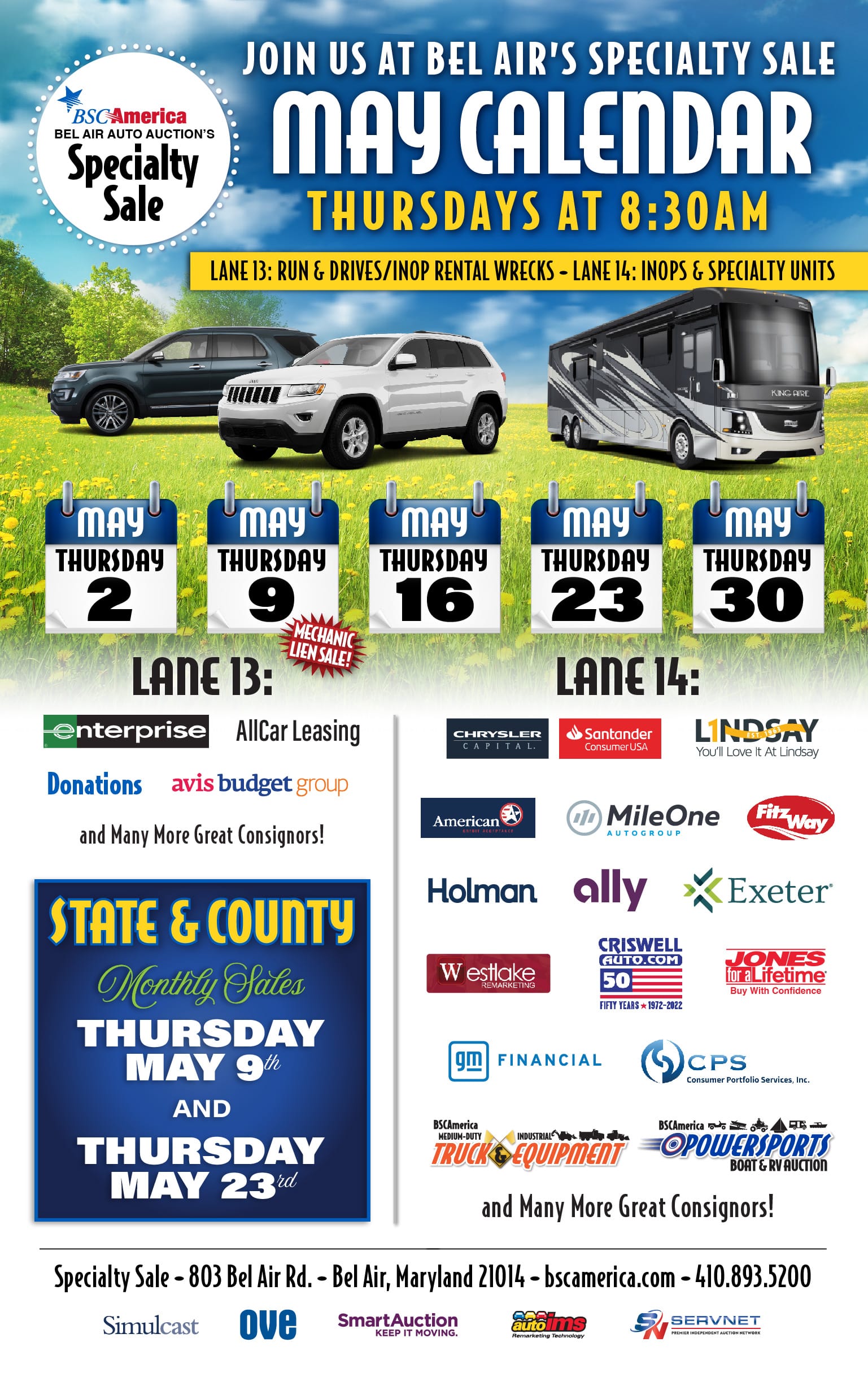 Clayton Station Auto Auction Calendar & Events