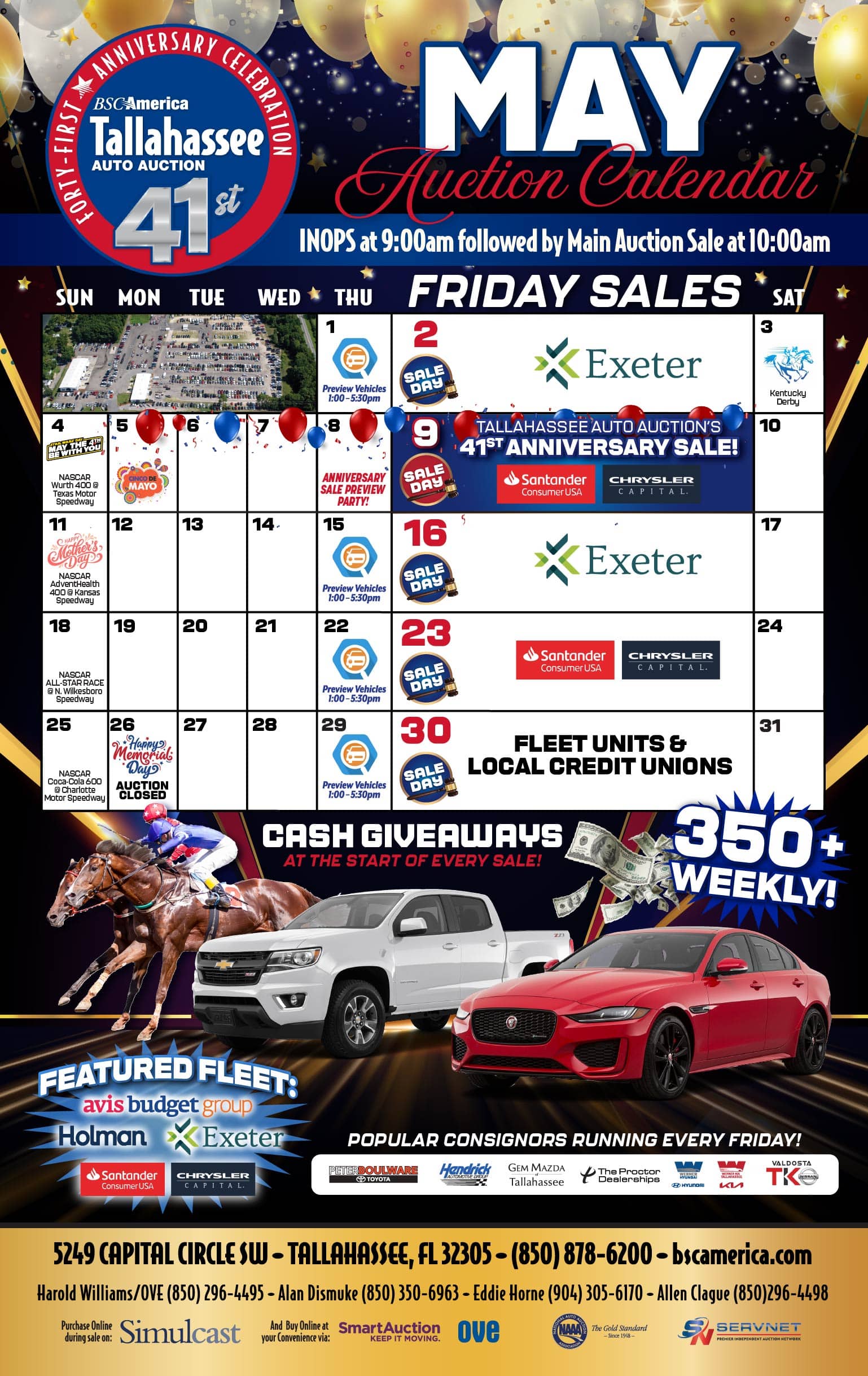 Tallahassee Auto Auction Calendar & Events