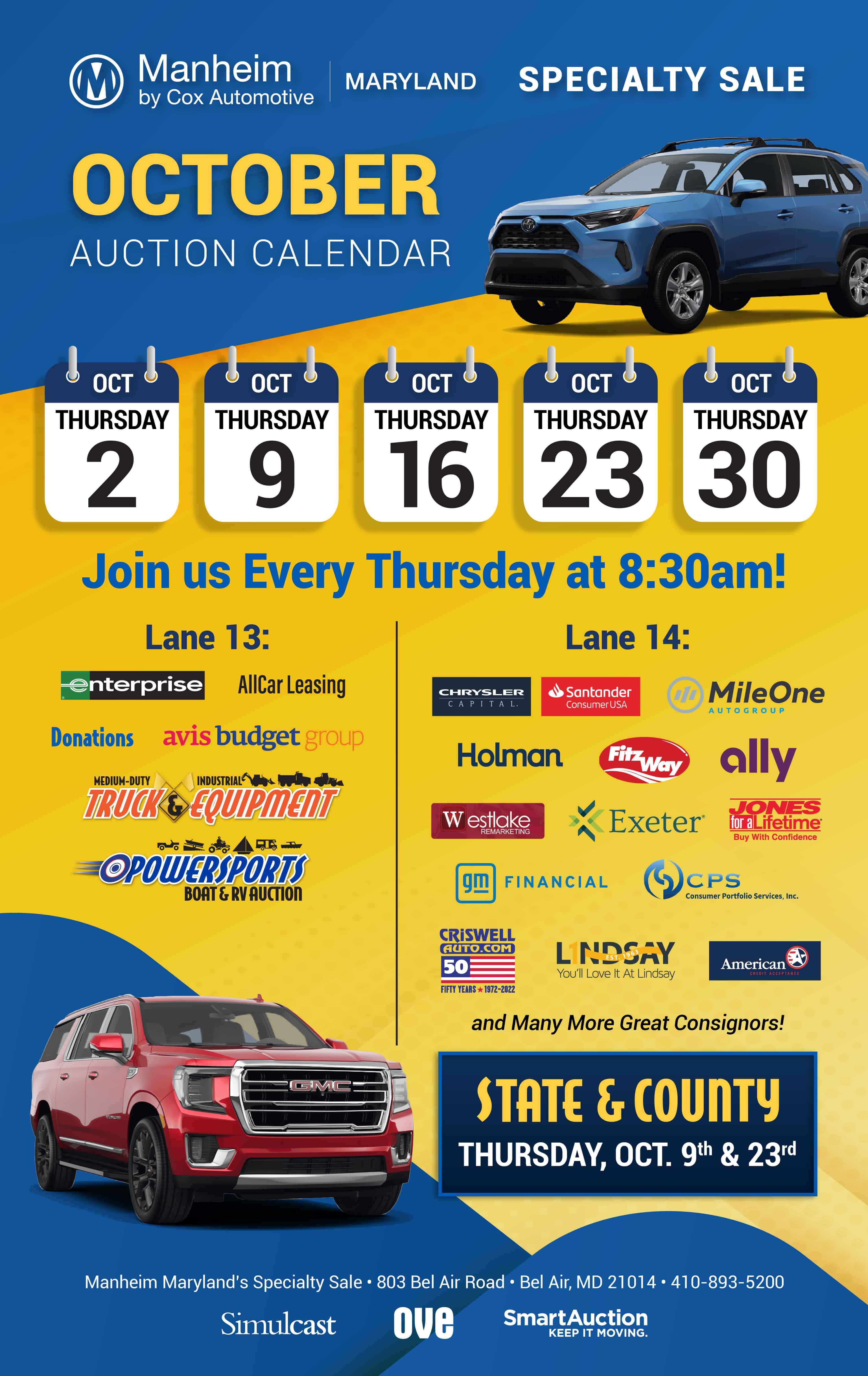 Clayton Station Auto Auction Calendar & Events